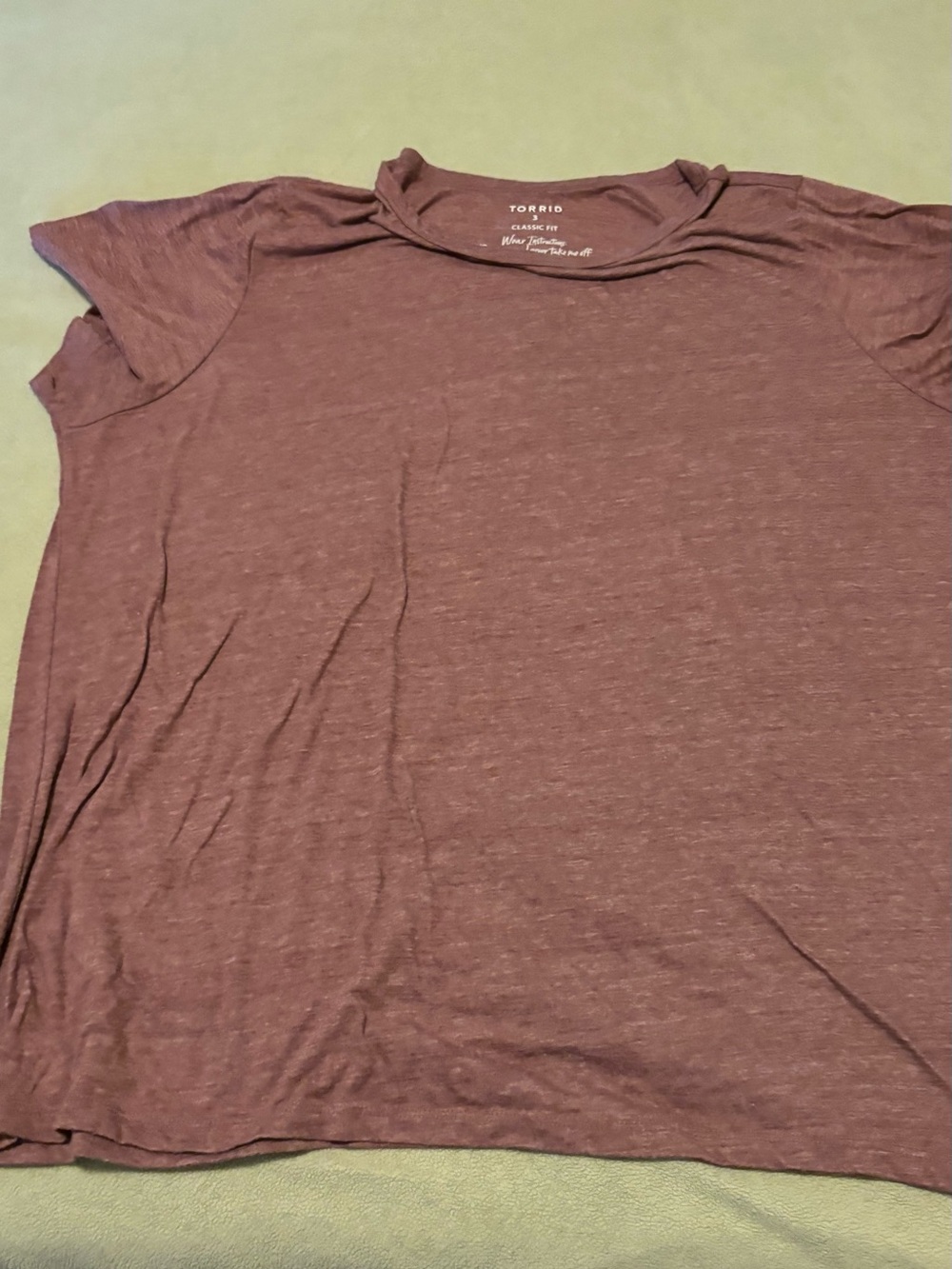 torrid Heathered Mauve Short Sleeve Tee